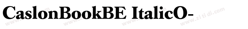CaslonBookBE ItalicO字体转换
